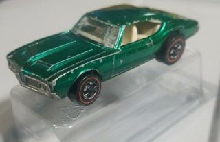 Vintage Hot Wheels Redline Olds 442 Emerald Green 1971