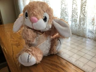 Dan Dee Plush Small Hoppy Hopster Bunny Rabbit Soft Tan White Stuffed Animal