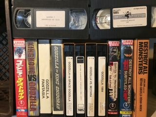 Godzilla Vhs 13 Bootleg Tapes Purchased Before Dvds Were Invented.