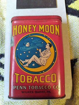Rare Honey Moon Pocket Tobacco Tin