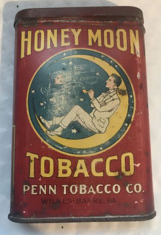 Rare Honey Moon Pocket Tobacco Tin