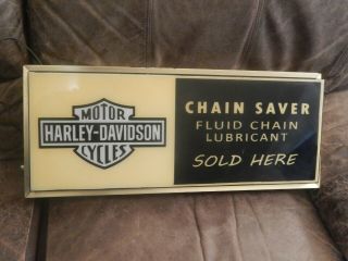 Vintage Harley Davidson Chain Saver Lighted Sign