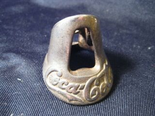 Rare Antique Coca - Cola Nickel Plated Cast Iron Wall Mount Bottle Opener C.  1940 