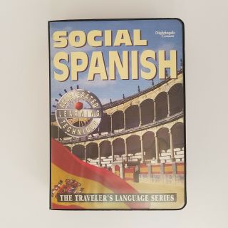 Learn Social Spanish Vhs / Cassette Tapes - Nightingale Contant - Vintage