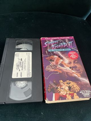 Street Fighter Ii 2 - The Animated Movie Vhs Tape Unrated Mature Vintage Game