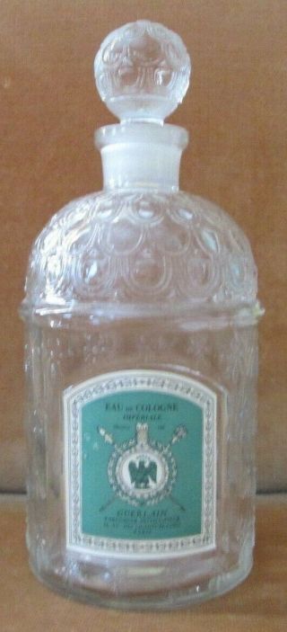 7 1/2 " Vintage Guerlain Eau De Cologne Imperiale Bee Perfume Bottle
