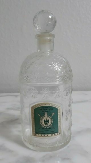 Vintage Guerlain Imperiale Bee Bottle Perfume Cologne 6.  5 " W/ Stopper