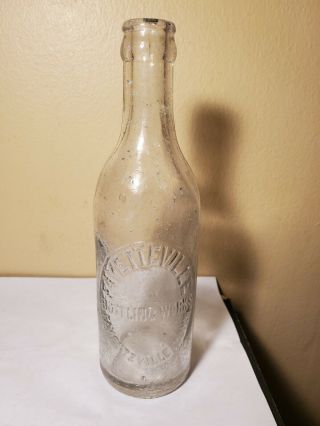Rare Fayetteville Bottling Soda Straight Side Bottle Fayetteville Tn