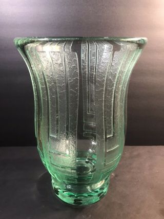 Antique Daum Art Deco Glass Vase/ 12 “ H/ Signed/ France C.  1930