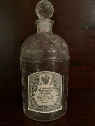 Vintage Guerlain Paris Eau De Cologne Imperiale Bee Empty Bottle 32 Oz
